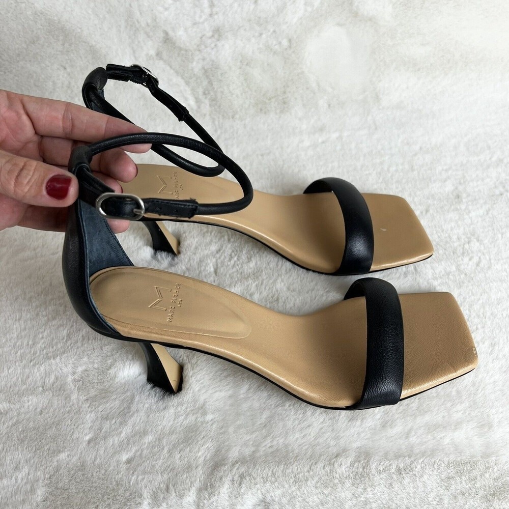 Marc Fisher Ltd Derine Black Ankle Strap Heels Women’s 8.5 - Picture 6 of 11